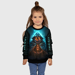 Свитшот детский Сова в колдовской мантии, цвет: 3D-черный — фото 2