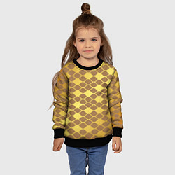 Свитшот детский Golden pattern, цвет: 3D-черный — фото 2