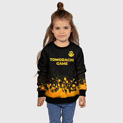 Свитшот детский Tomodachi Game - gold gradient: символ сверху, цвет: 3D-черный — фото 2