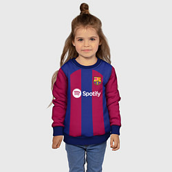 Свитшот детский Педри Барселона форма 2324 домашняя, цвет: 3D-синий — фото 2