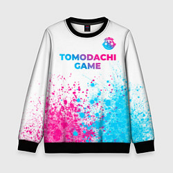 Детский свитшот Tomodachi Game neon gradient style: символ сверху