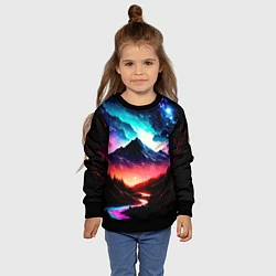 Свитшот детский Волшебный пейзаж, цвет: 3D-черный — фото 2