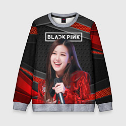 Детский свитшот Rose Blackpink black red