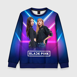 Свитшот детский Blackpink neon, цвет: 3D-синий