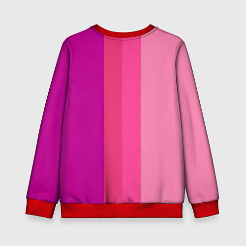 Детский свитшот Группа Black pink на фоне оттенков розового / 3D-Красный – фото 2