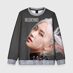 Свитшот детский Blackpink Rose gray, цвет: 3D-меланж