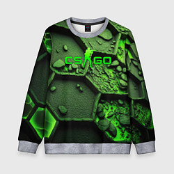 Детский свитшот CSGO green abstract