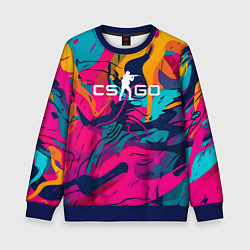 Свитшот детский Counter Strike Go Logo Color, цвет: 3D-синий