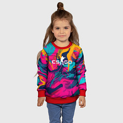 Свитшот детский Counter Strike Go Logo Color, цвет: 3D-красный — фото 2