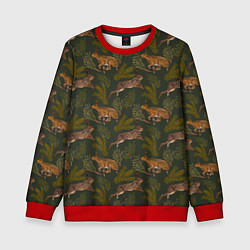 Детский свитшот Зайцы в еловых веточках