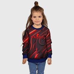 Свитшот детский CSGO red abstract, цвет: 3D-синий — фото 2