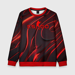 Детский свитшот CSGO red abstract