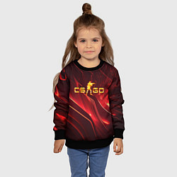 Свитшот детский CS GO fire logo, цвет: 3D-черный — фото 2