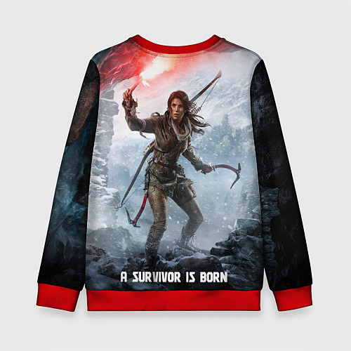 Детский свитшот A surviver is born / 3D-Красный – фото 2