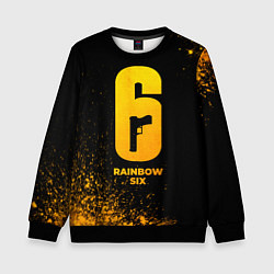 Свитшот детский Rainbow Six - gold gradient, цвет: 3D-черный
