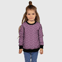 Свитшот детский Вензель на лавандовом, цвет: 3D-черный — фото 2
