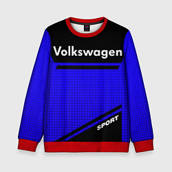 Свитшот детский Volkswagen sport blue, цвет: 3D-красный