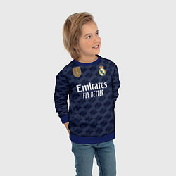 Свитшот детский Винисиус Жуниор Реал Мадрид форма 2324 гостевая, цвет: 3D-синий — фото 2