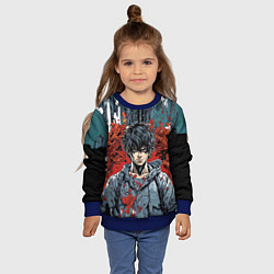 Свитшот детский Взрывной парень, цвет: 3D-синий — фото 2