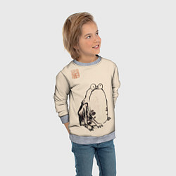 Свитшот детский Лягушка - Ито Джакучу, цвет: 3D-меланж — фото 2