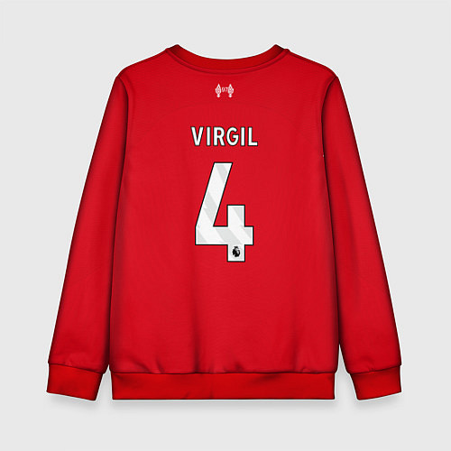 Детский свитшот Вирджил ван Дейк Ливерпуль форма 2324 домашняя / 3D-Красный – фото 2