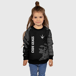 Свитшот детский Code Geass glitch на темном фоне: надпись, символ, цвет: 3D-черный — фото 2