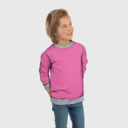 Свитшот детский Нежный розовый кружочки, цвет: 3D-меланж — фото 2