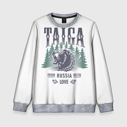 Свитшот детский Тайга - из России с любовью, цвет: 3D-меланж