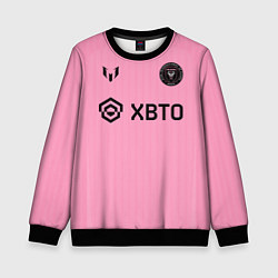 Свитшот детский ФК Интер Майами форма домашняя, цвет: 3D-черный