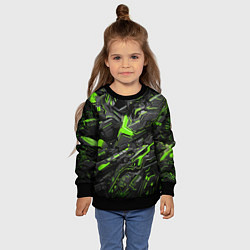 Свитшот детский Текстура киберпанка, цвет: 3D-черный — фото 2