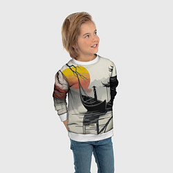 Свитшот детский Красота Японии, цвет: 3D-белый — фото 2