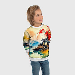 Свитшот детский Краски природы, цвет: 3D-белый — фото 2