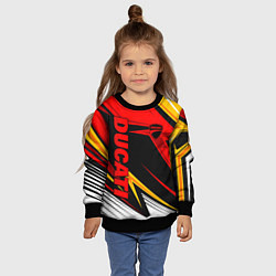 Свитшот детский Ducati - red uniform, цвет: 3D-черный — фото 2