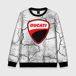 Свитшот детский Ducati - потресканная земля, цвет: 3D-черный