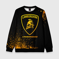Свитшот детский Lamborghini - gold gradient, цвет: 3D-черный