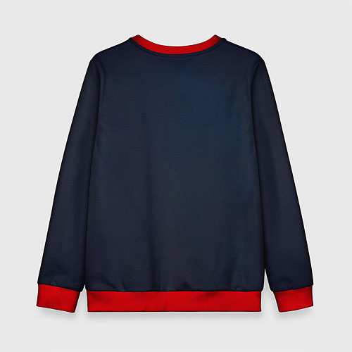 Детский свитшот Кот ведьмы - Хэллоуин / 3D-Красный – фото 2