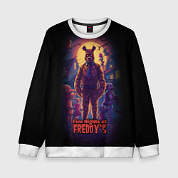 Свитшот детский Five Nights at Freddys horror, цвет: 3D-белый