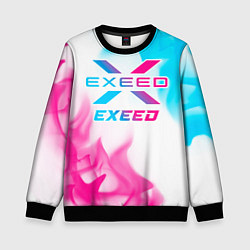 Свитшот детский Exeed neon gradient style, цвет: 3D-черный