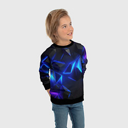 Свитшот детский Blue dark neon, цвет: 3D-черный — фото 2