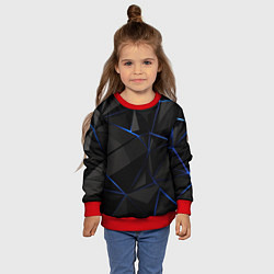 Свитшот детский Black blue style, цвет: 3D-красный — фото 2