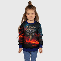 Свитшот детский Baldurs Gate 3 logo, цвет: 3D-синий — фото 2