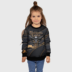 Свитшот детский Baldurs Gate 3 logo dark logo, цвет: 3D-черный — фото 2