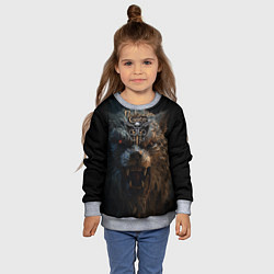 Свитшот детский Baldurs Gate 3 оборотень, цвет: 3D-меланж — фото 2