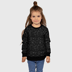 Свитшот детский Черный паттерн грани, цвет: 3D-черный — фото 2