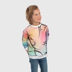 Свитшот детский Трайбл граффити, цвет: 3D-белый — фото 2