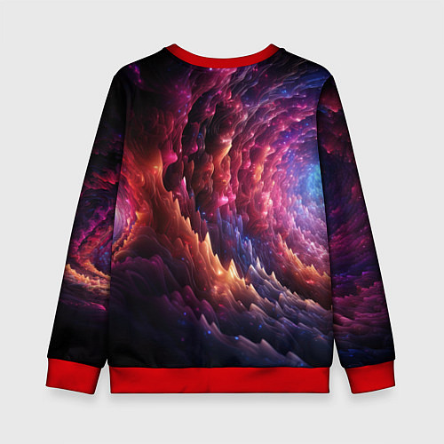 Детский свитшот Звездная космическая спираль / 3D-Красный – фото 2