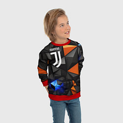 Свитшот детский Juventus orange black style, цвет: 3D-красный — фото 2