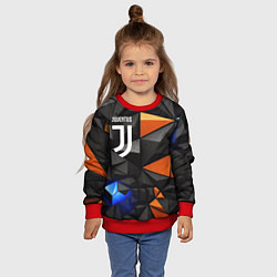 Свитшот детский Juventus orange black style, цвет: 3D-красный — фото 2