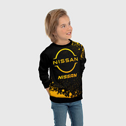 Свитшот детский Nissan - gold gradient, цвет: 3D-черный — фото 2