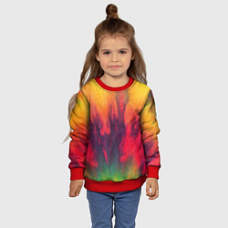 Свитшот детский Огненный тай дай, цвет: 3D-красный — фото 2